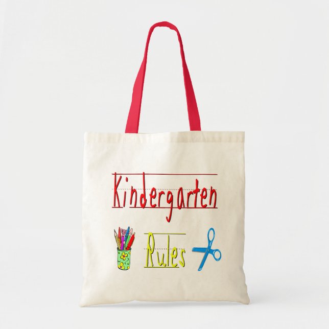 Kindergarten-Regeln Tragetasche (Vorne)