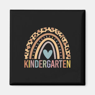 Kindergarten Regenbogen Mädchen Jungen Lehrer Team Magnet