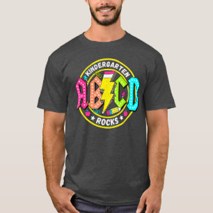 Kindergarten Rocks ABCD Zurück zur Schule Lustige T-Shirt