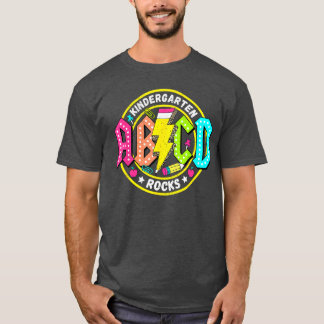 Kindergarten Rocks ABCD Zurück zur Schule Lustige  T-Shirt
