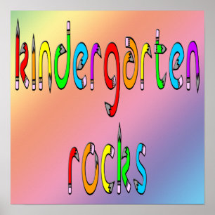 Kindergarten Rocks - Bleistift-Poster Poster