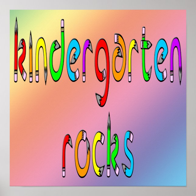 Kindergarten Rocks - Bleistift-Poster Poster (Vorne)