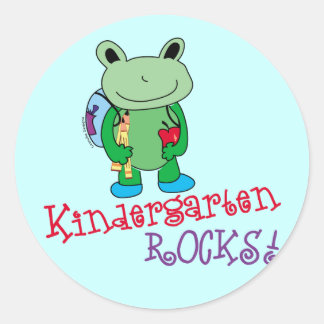 Kindergarten Rocks Runder Aufkleber