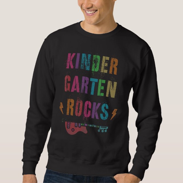 Kindergarten Rocks Schüler Lehrer Squad Kinder Te Sweatshirt (Vorderseite)