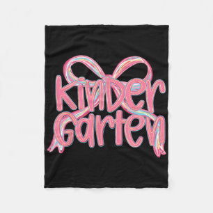 Kindergarten Rückkehr zur Schule Mädchen Rosa Schl Fleecedecke