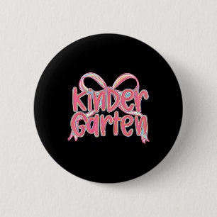 Kindergarten Rückkehr zur Schule Süßes Mädchen Sch Button
