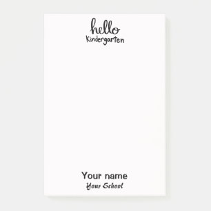Kindergarten Schwarz/Weiß Post-it Klebezettel