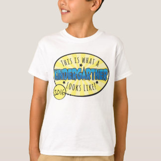 Kindergarten-Shirt | blau u. gelb T-Shirt