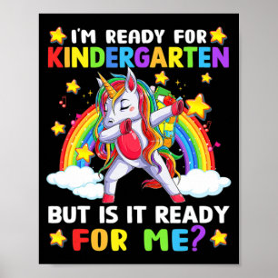 Kindergarten-Spaß am ersten Kindergartentag Poster