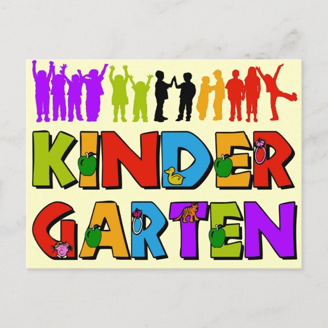 Kindergarten Spaß Postkarte (Vorderseite)