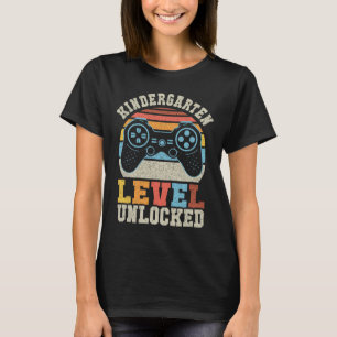 Kindergarten-Spielerlevel Unlock Gamer 1. Schultag T-Shirt
