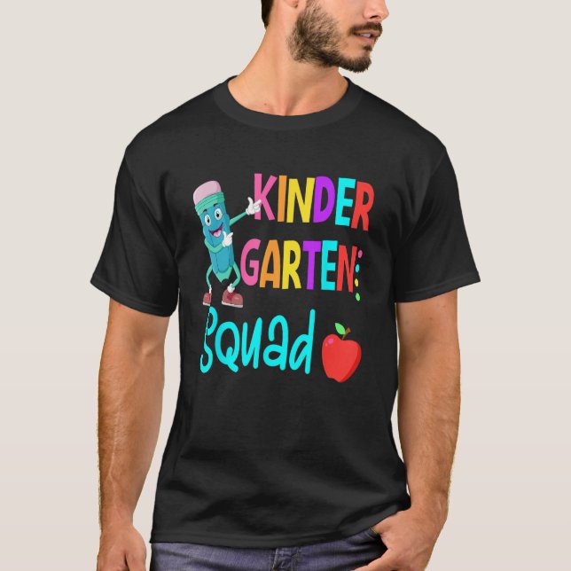 Kindergarten Squad First Teacher Student Team Back T-Shirt (Vorderseite)