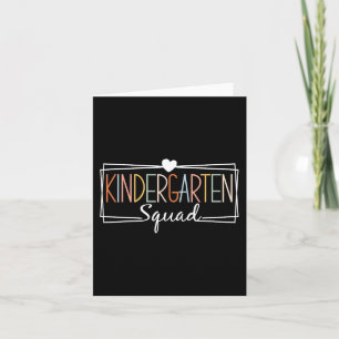 Kindergarten Squad Lehrer Kindergarten Zurück Karte