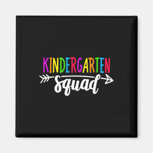 Kindergarten Squad T-Shirt Lehrer zurück zur Schul Magnet