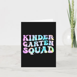 Kindergarten Squad Teacher Kids Gefärbte Krawatte  Karte