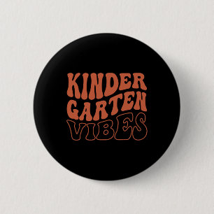 Kindergarten Stimmung Zurück zur Schule Lehrer Mäd Button