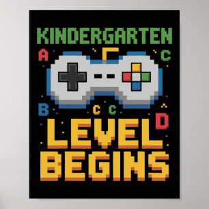 Kindergarten-Stufe beginnt Videospieler Ck zur Sch Poster