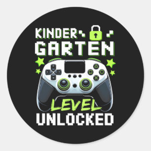 Kindergarten-Stufe freigeschalteter Videospieler Z Runder Aufkleber