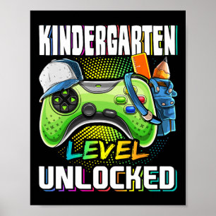Kindergarten-Stufe freigeschaltetes Videospiel Ck Poster