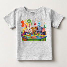 Kindergarten Süssen - ABC Animal Friends Baby T-shirt