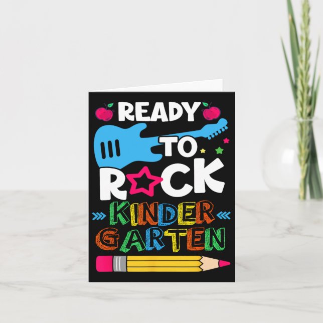 Kindergarten-Tag zum Rock Kindergarten bereit Karte (Vorderseite)
