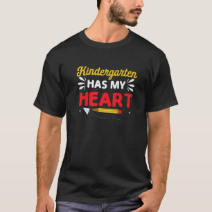 Kindergarten Teacher My Heart Valentines Day T-Shirt