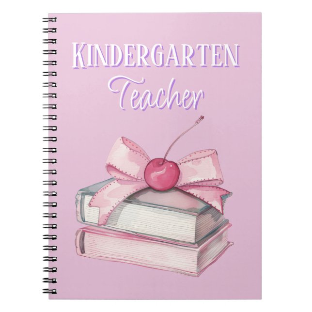 Kindergarten Teacher Pink Custom Notizblock (Vorderseite)