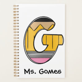 Kindergarten Teacher Planner with Notebook Initial