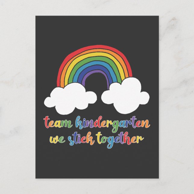 Kindergarten Team Rainbow Kinder Lehrerin Kinder Postkarte (Vorderseite)