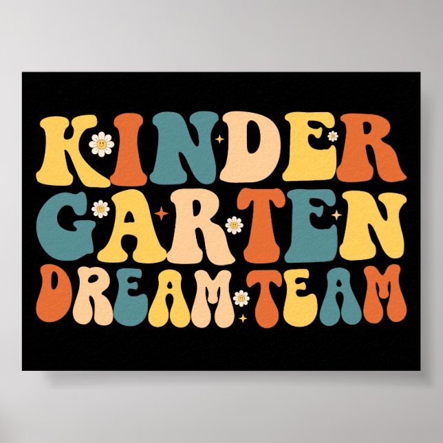 Kindergarten Traumteam zurück in die Schule Poster (Vorne)