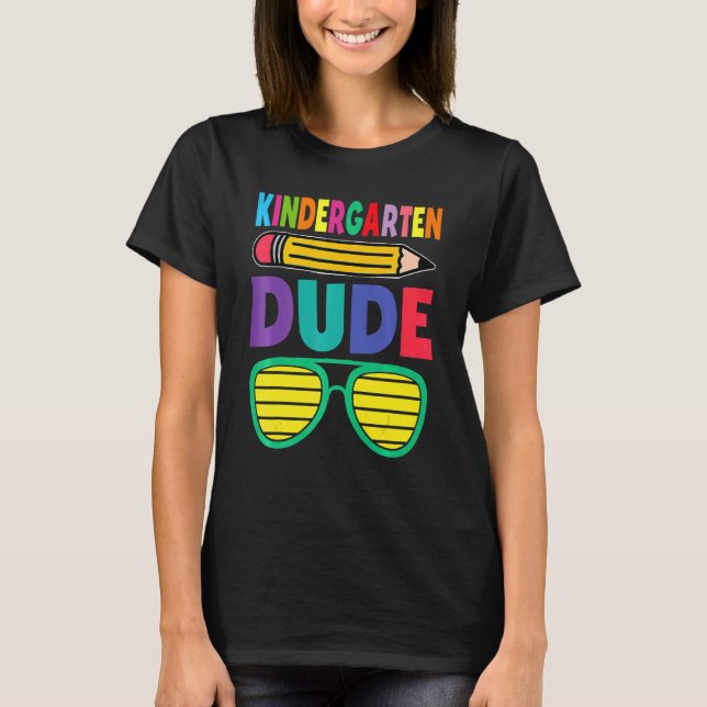 Kindergarten Typ zum ersten Mal zum Schulbesuch T-Shirt (Vorderseite)