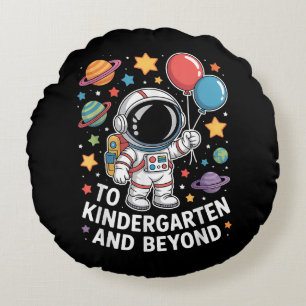 Kindergarten und darüber hinaus Astronaut Weltraum Rundes Kissen