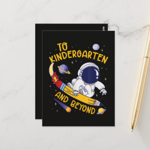 Kindergarten und darüber hinaus Astronaut Zurück z Postkarte
