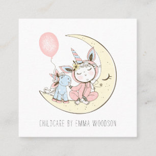 Kindergarten und Mond Visitenkarte