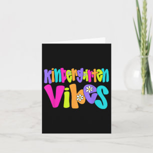 Kindergarten Vibes Lehrerin Student Funny Back To Karte