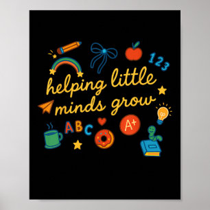 Kindergarten Vorschule T helfen kleinen Köpfen wac Poster