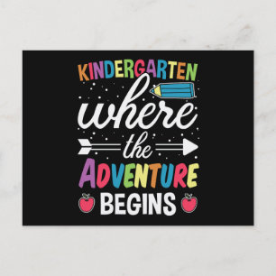 Kindergarten, wo das Abenteuer beginnt Postkarte