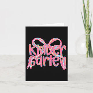 Kindergarten Zurück zur Schule Girls Rosa Bow Coqu Karte