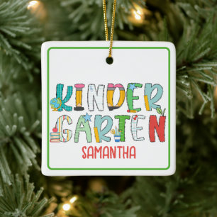 Kindergarten zurück zur Schule Personalisiert Keramikornament