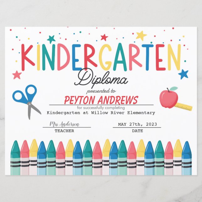 Kindergartendiplom (Vorderseite)