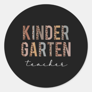 Kindergartener Lehrer Ck Zur Schule Wertschätzung  Runder Aufkleber