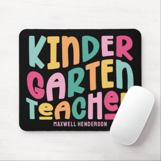 Kindergartener Lehrer Farbige Schriftgestaltung Mousepad