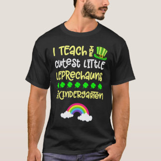 Kindergartener Lehrer St Patricks Day Regenbogen L T-Shirt