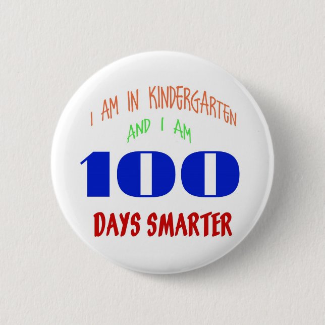 Kindergarteners 100 Tag Button (Vorderseite)
