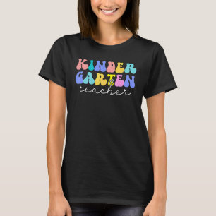 Kindergartenerzieher Retro Vintage Groovy Zurück z T-Shirt