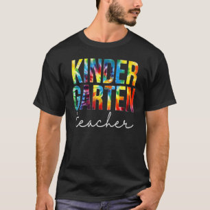 Kindergartenerzieherin Tie Dye Würdigung Tag Rücke T-Shirt