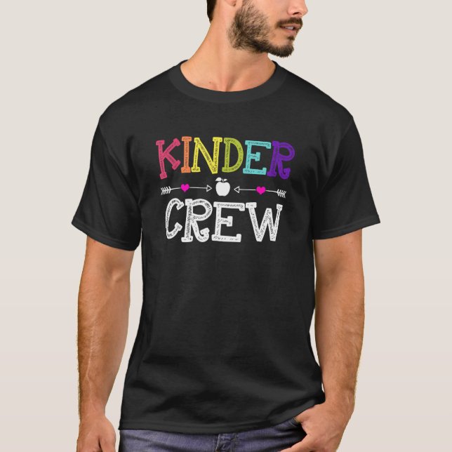 Kindergartenlehrer Kindergarten Crew Erster Schult T-Shirt (Vorderseite)