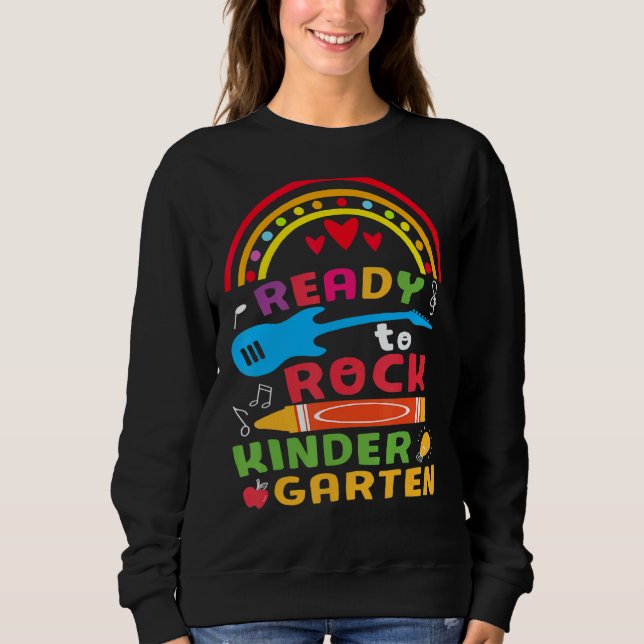 Kindergartenlehrer Kindergarten Erster Schultag de Sweatshirt (Vorderseite)