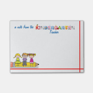 Kindergartenlehrer - Nachhinweise Post-it Klebezettel