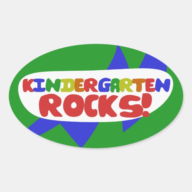 Kindergartenregeln Ovaler Aufkleber (Vorderseite)